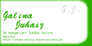 galina juhasz business card