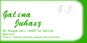 galina juhasz business card